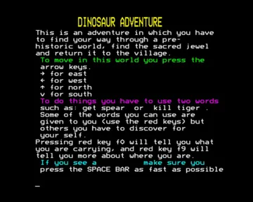 Dinosaur Adventure (19xx)(-)[h TSTH] screen shot title